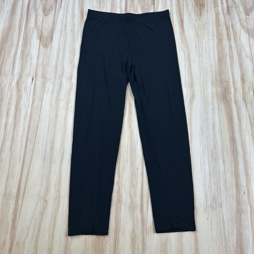 Dreamsacks Women's Pull On Pants Legging Capris Black Bamboo Size L Comfy Cozy